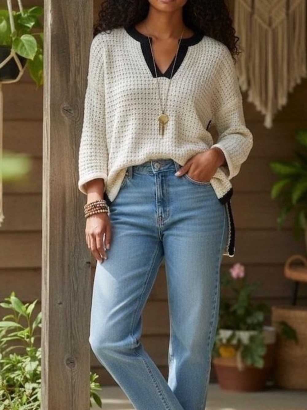 C&C California Crochet Sweater